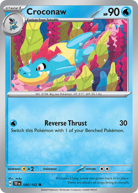 Croconaw 40 Temporal Forces Pokémon card