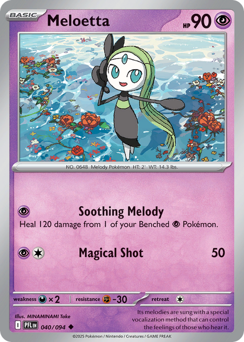 Meloetta 40 Phantasmal Flames Pokémon card