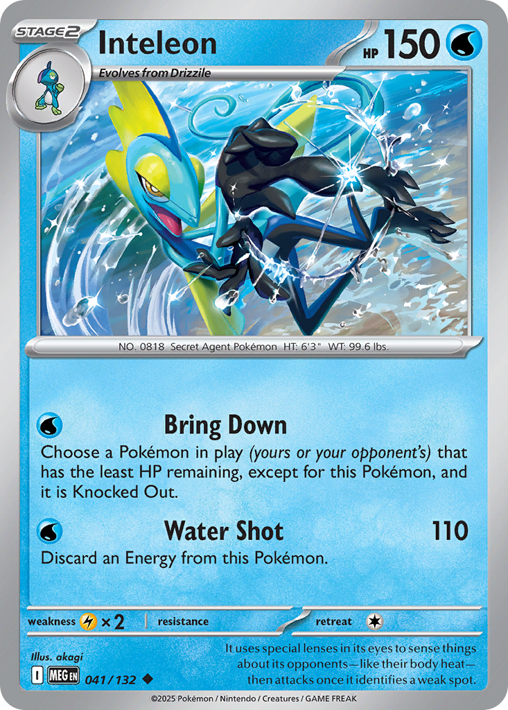 Inteleon 41 Mega Evolution Pokémon card