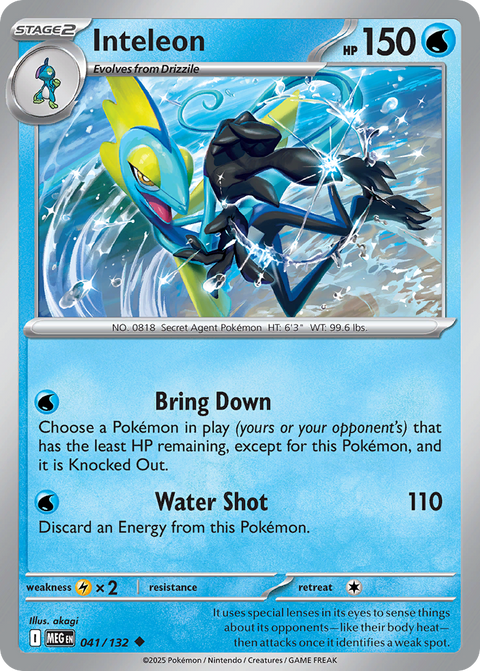 Inteleon 41 Mega Evolution Pokémon card