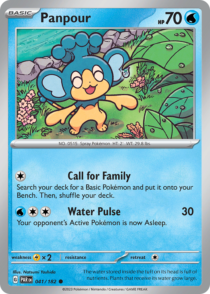 Panpour 41 Paradox Rift Pokémon card