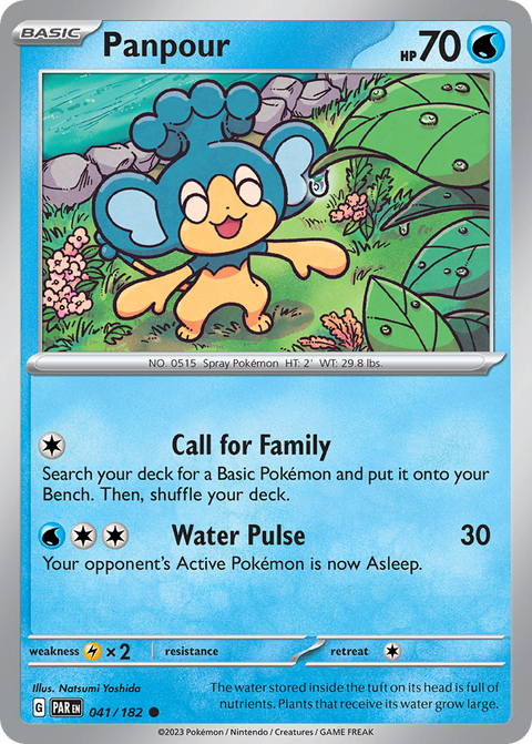 Panpour 41 Paradox Rift Pokémon card