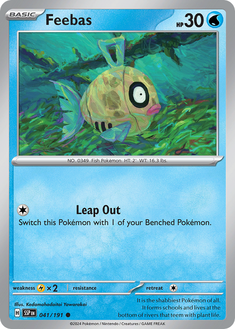Feebas 41 Surging Sparks Pokémon card