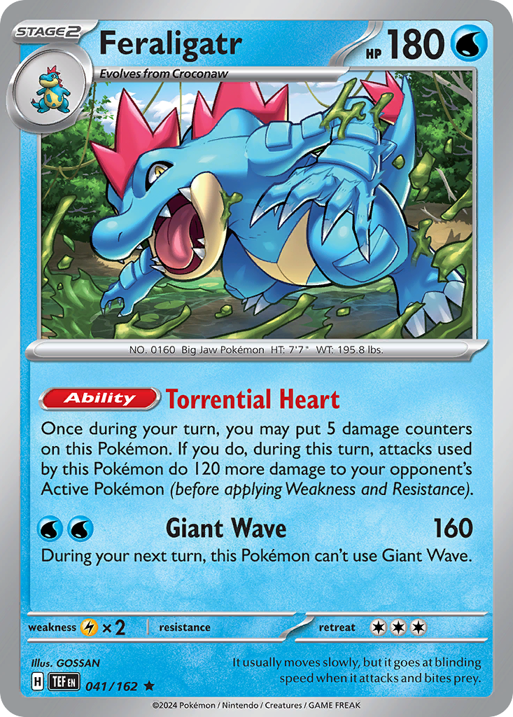 Feraligatr 41 Temporal Forces Pokémon card
