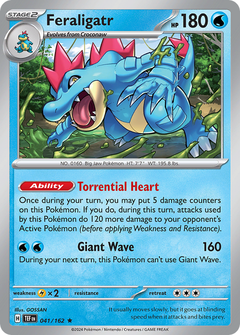Feraligatr 41 Temporal Forces Pokémon card