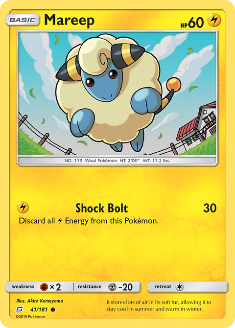 Mareep 41 Team Up Pokémon card