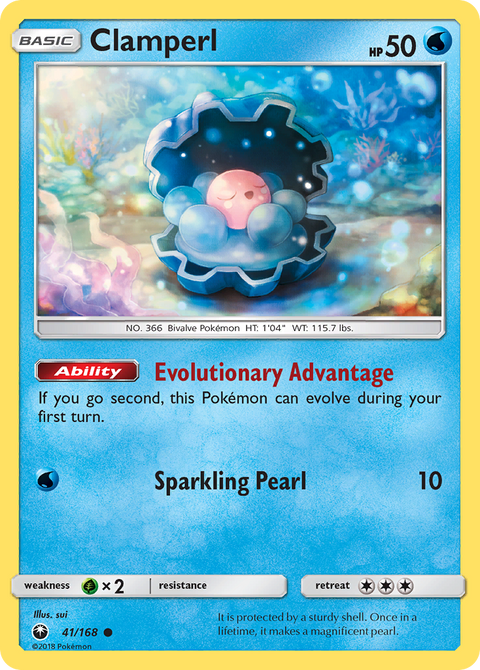 Clamperl 41 Celestial Storm Pokémon card