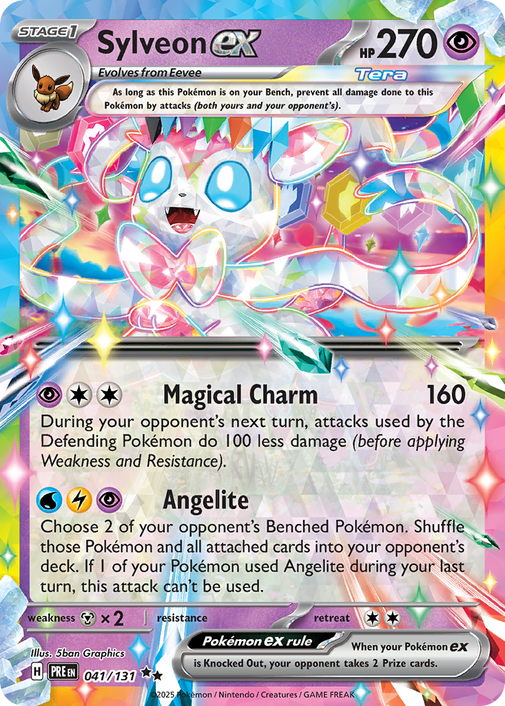 Sylveon ex 41 Prismatic Evolutions Pokémon card