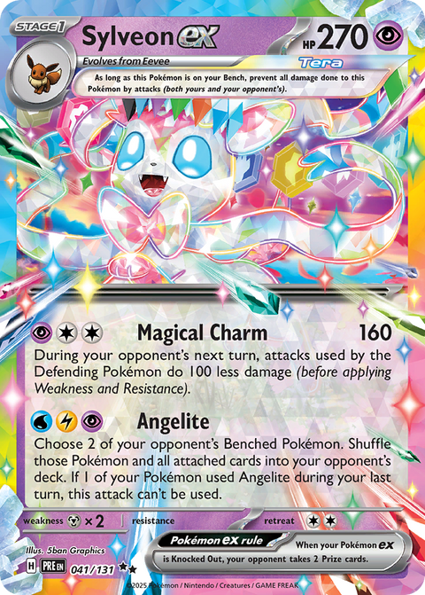Sylveon ex 41 Prismatic Evolutions Pokémon card