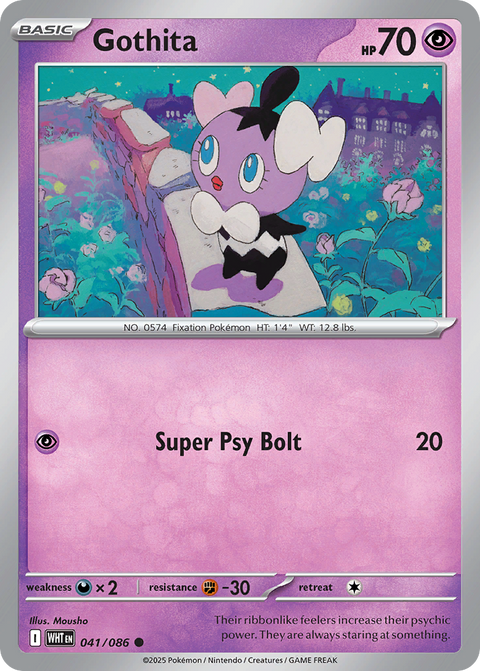 Gothita 41 White Flare Pokémon card