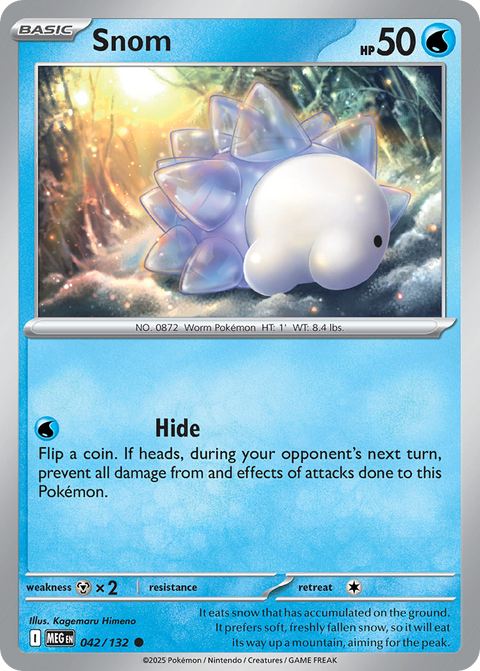 Snom 42 Mega Evolution Pokémon card