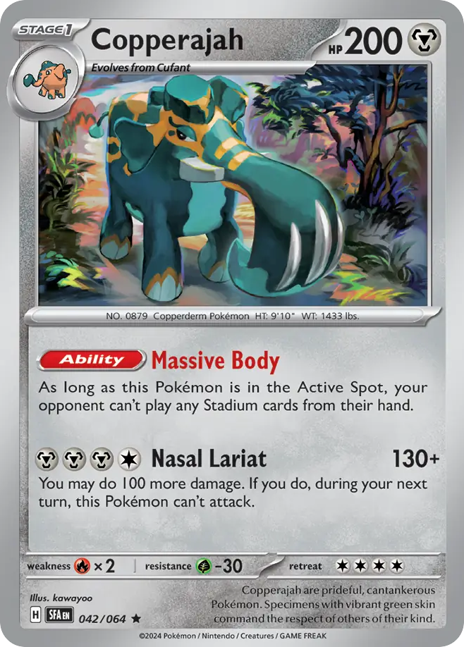 Copperajah 42 Shrouded Fable Pokémon card