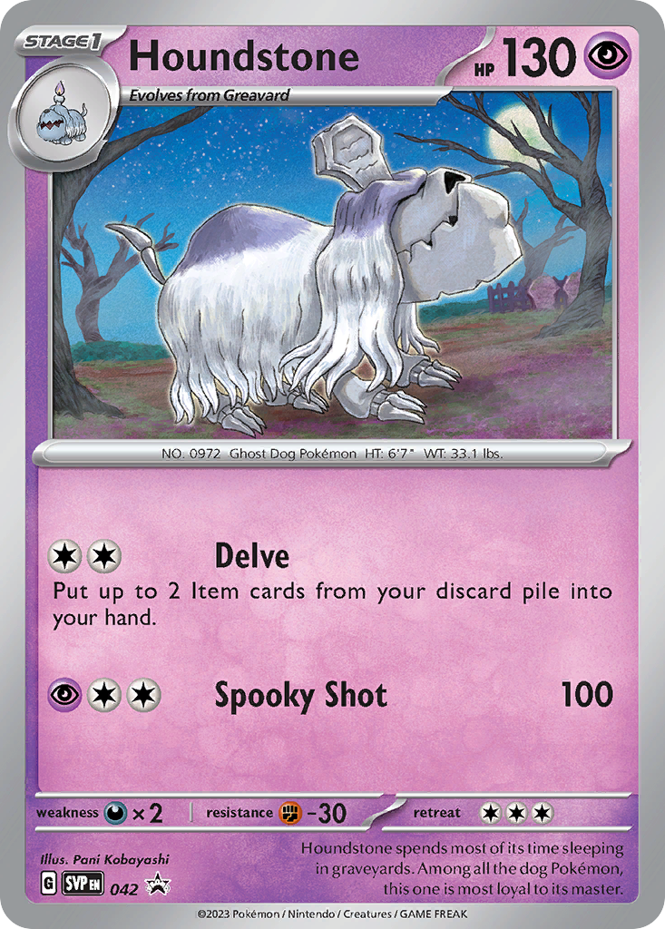 Houndstone 42 Scarlet & Violet Black Star Promos Pokémon card