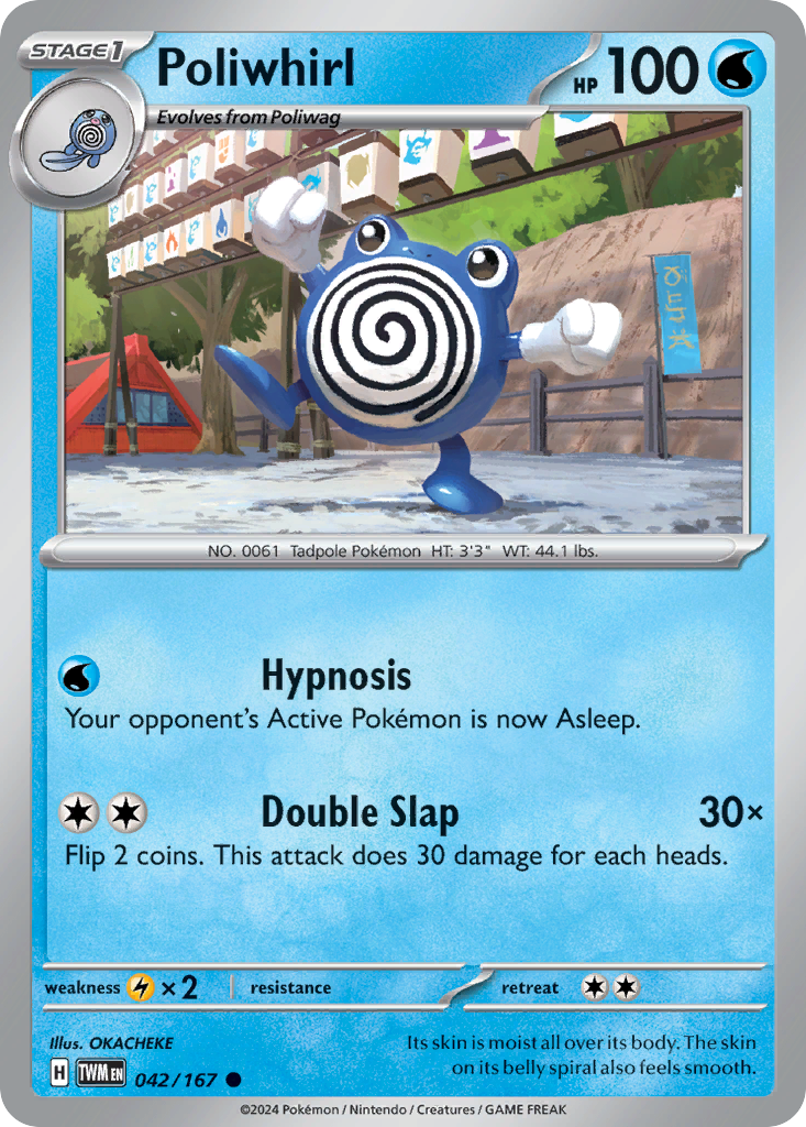Poliwhirl 42 Twilight Masquerade Pokémon card