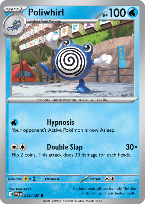 Poliwhirl 42 Twilight Masquerade Pokémon card