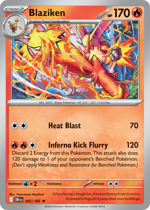 Blaziken 42 Destined Rivals Pokémon card