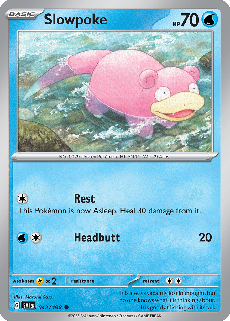 Slowpoke 42 Scarlet & Violet Pokémon card