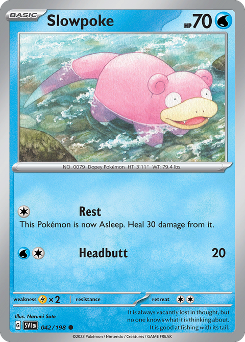 Slowpoke 42 Scarlet & Violet Pokémon card
