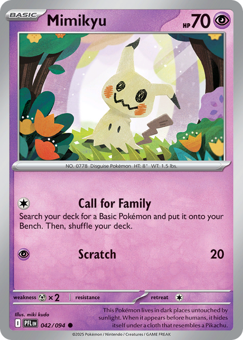 Mimikyu 42 Phantasmal Flames Pokémon card