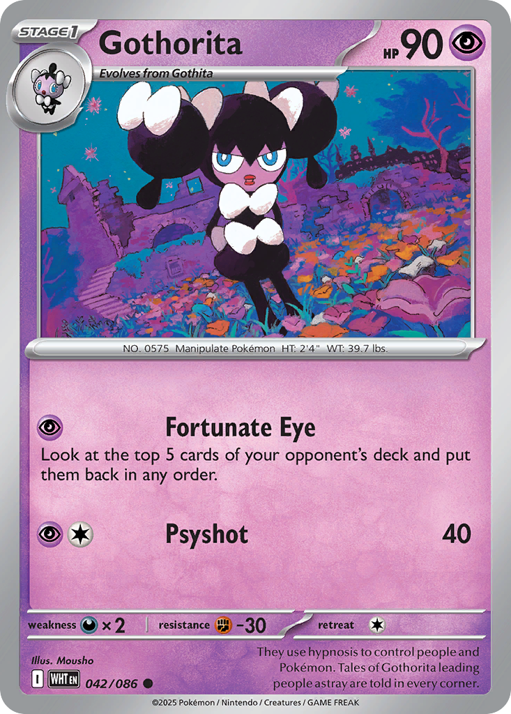 Gothorita 42 White Flare Pokémon card