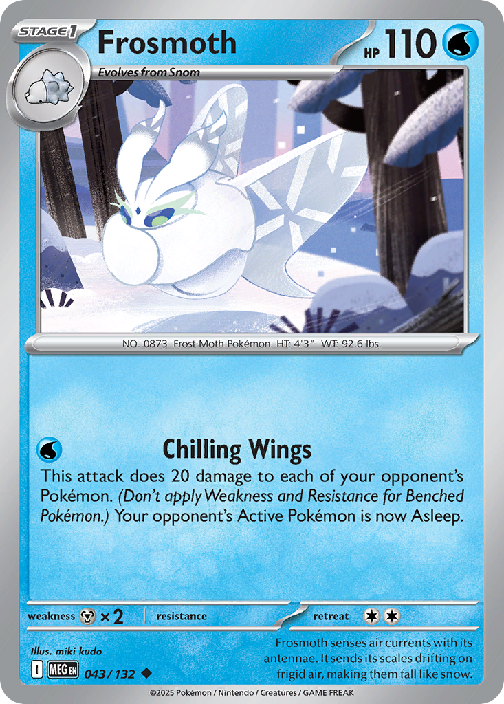 Frosmoth 43 Mega Evolution Pokémon card