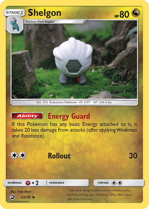Shelgon 43 Dragon Majesty Pokémon card