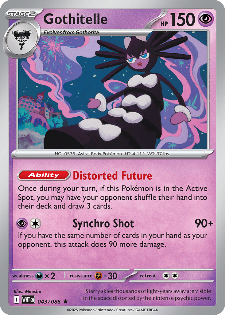 Gothitelle 43 White Flare Pokémon card
