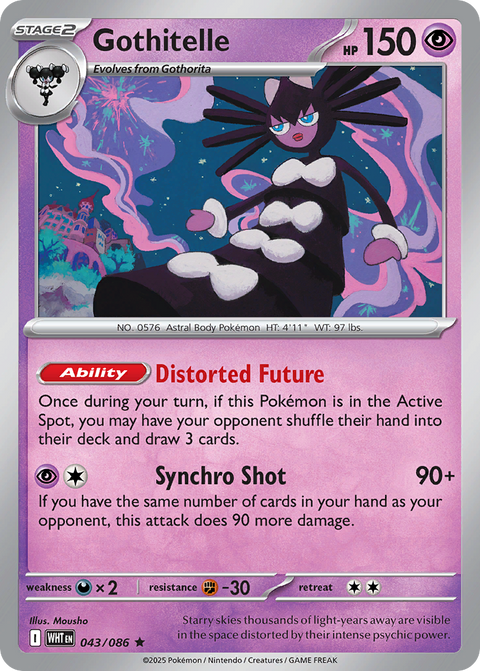Gothitelle 43 White Flare Pokémon card