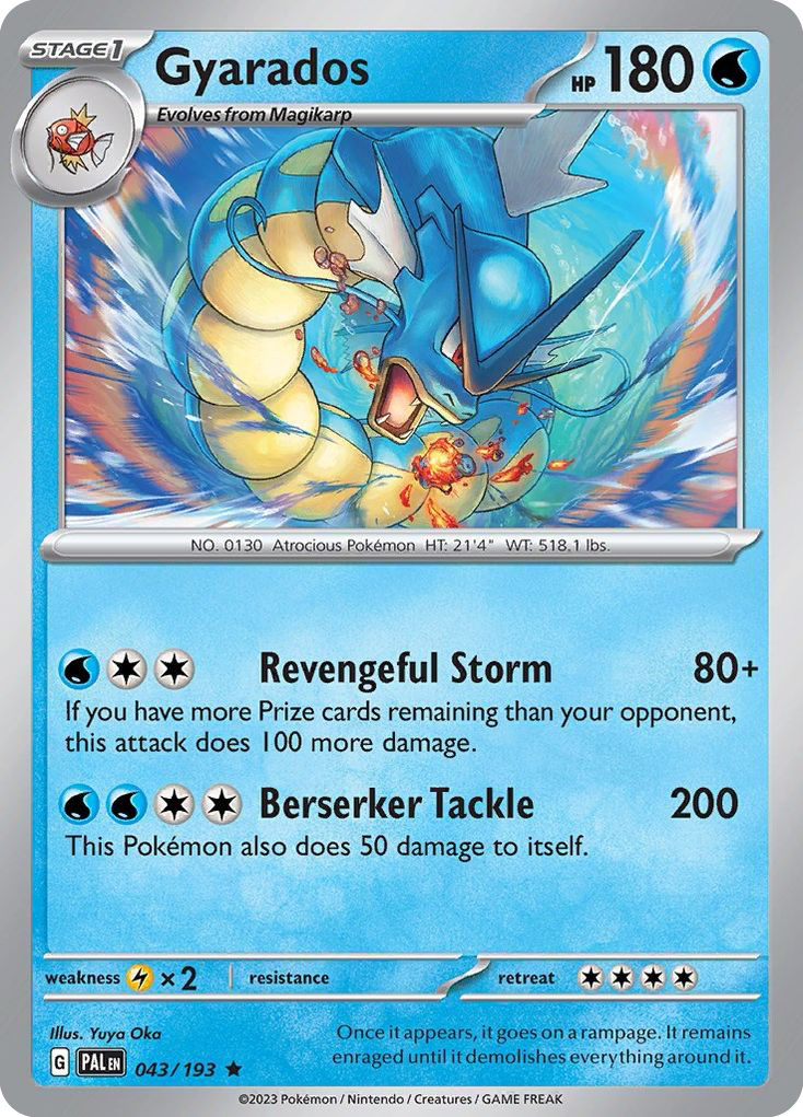 Gyarados 43 Paldea Evolved Pokémon card