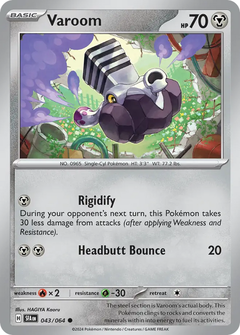 Varoom 43 Shrouded Fable Pokémon card