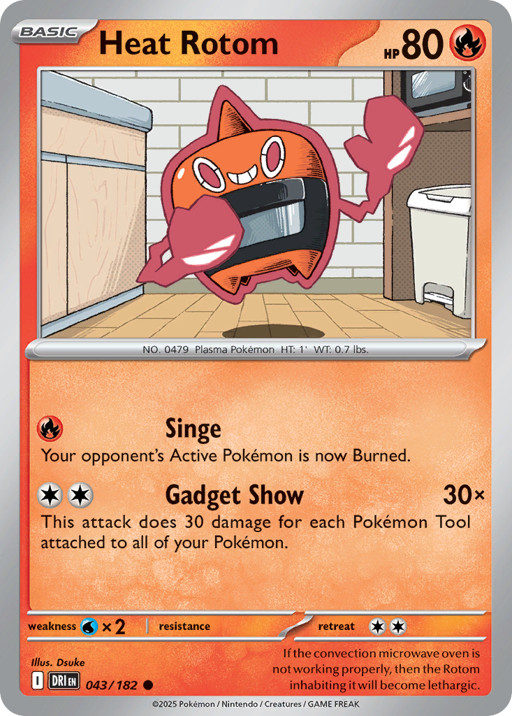 Heat Rotom 43 Destined Rivals Pokémon card