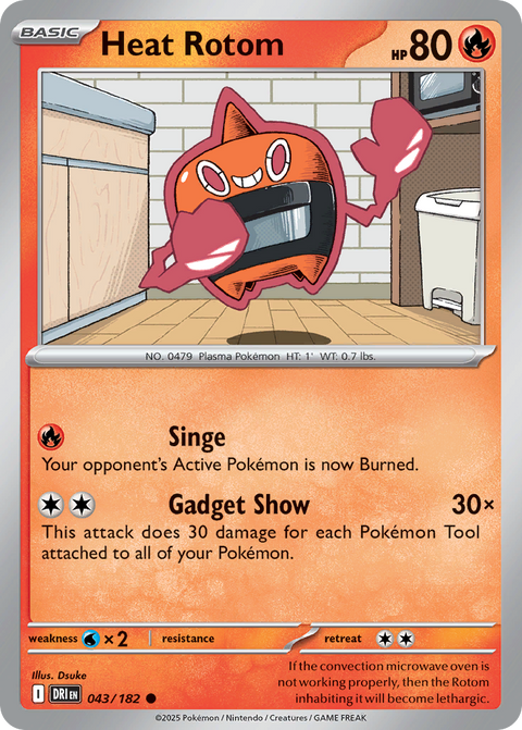 Heat Rotom 43 Destined Rivals Pokémon card