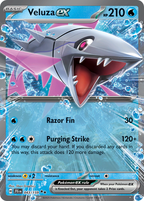 Veluza ex 43 Journey Together Pokémon card