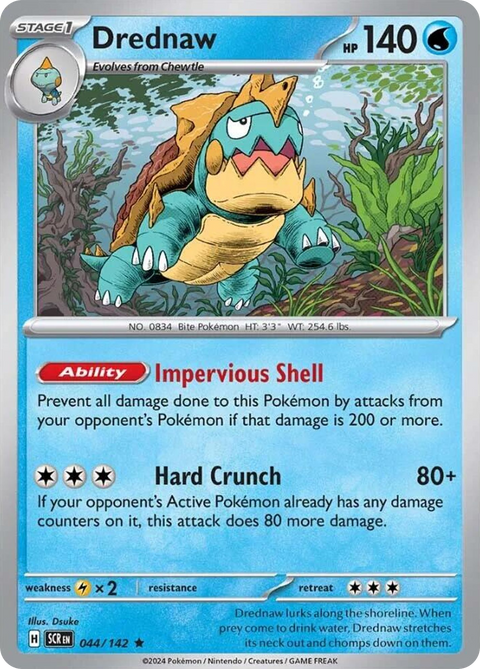 Drednaw 44 Stellar Crown Pokémon card
