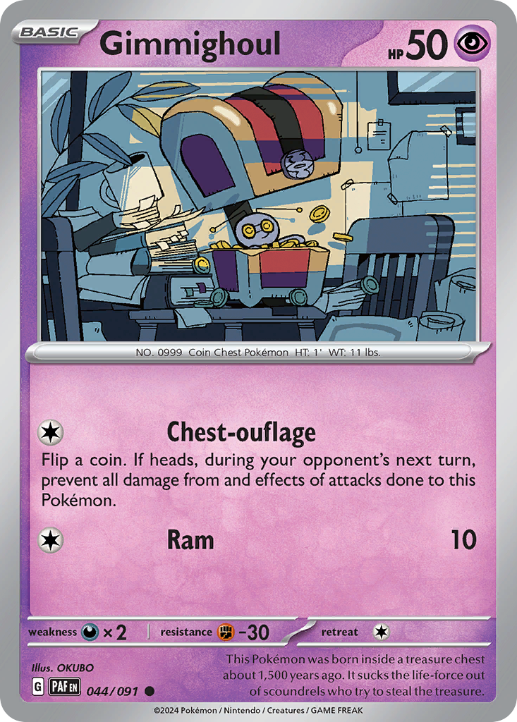 Gimmighoul 44 Paldean Fates Pokémon card