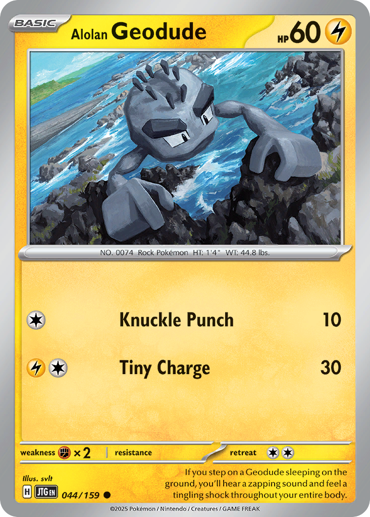 Alolan Geodude 44 Journey Together Pokémon card