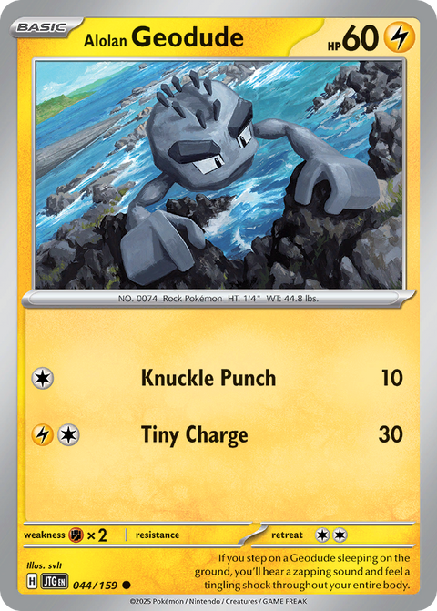 Alolan Geodude 44 Journey Together Pokémon card