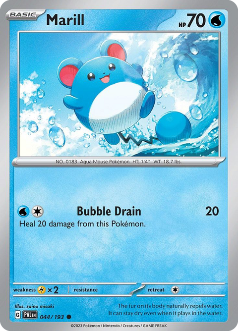 Marill 44 Paldea Evolved Pokémon card