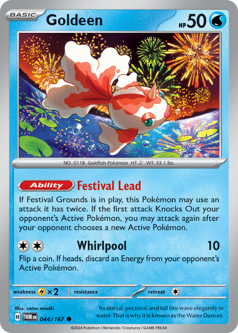 Goldeen 44 Twilight Masquerade Pokémon card