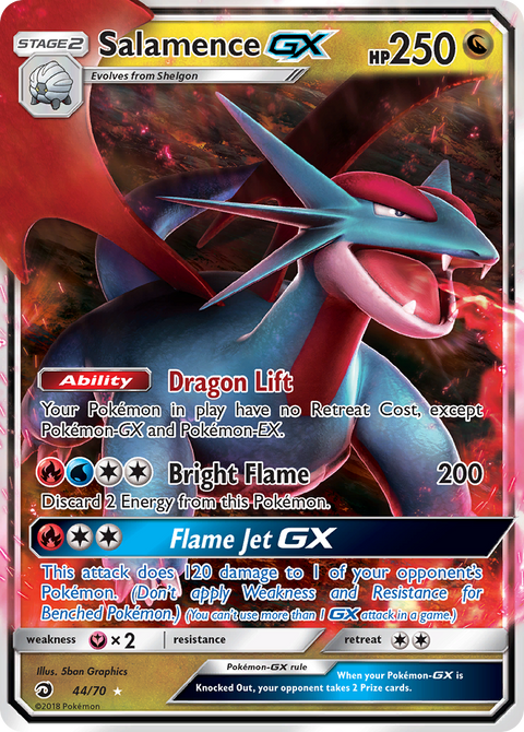 Salamence-GX 44 Dragon Majesty Pokémon card