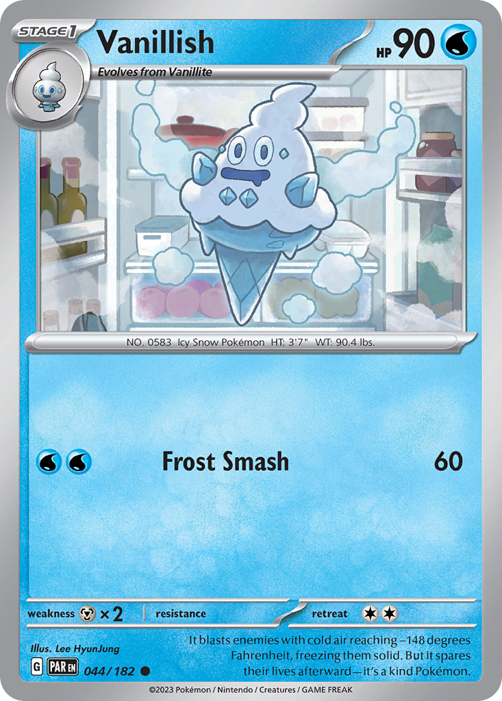 Vanillish 44 Paradox Rift Pokémon card