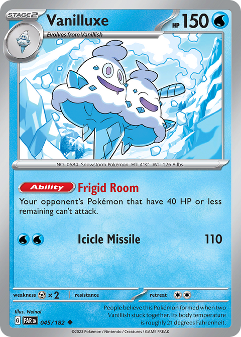 Vanilluxe 45 Paradox Rift Pokémon card