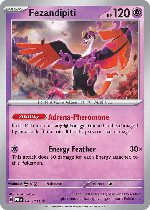 Fezandipiti 45 Prismatic Evolutions Pokémon card