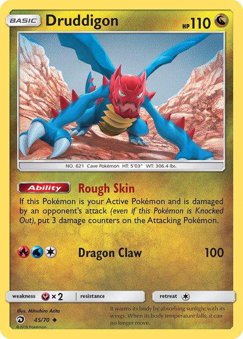 Druddigon 45 Dragon Majesty Pokémon card