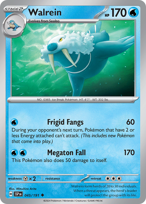 Walrein 45 Surging Sparks Pokémon card