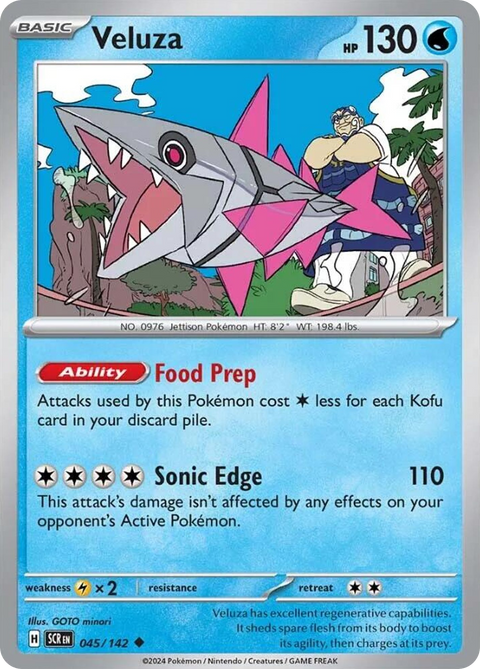 Veluza 45 Stellar Crown Pokémon card