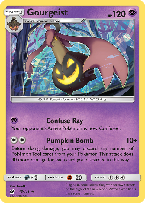 Gourgeist 45 Crimson Invasion Pokémon card