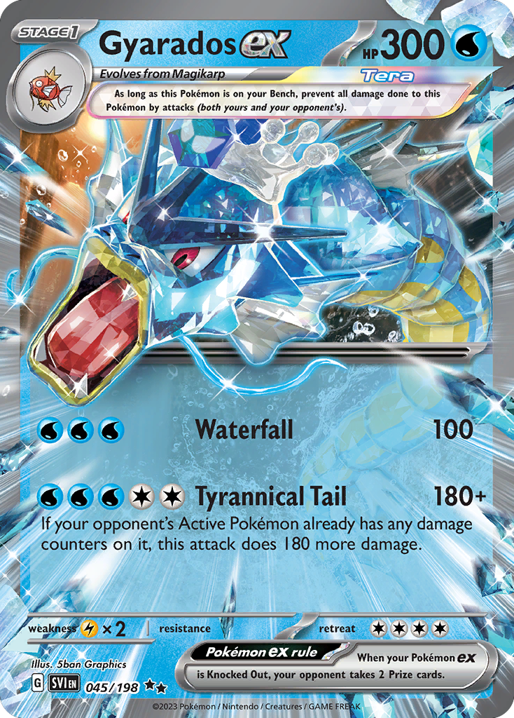 Gyarados ex 45 Scarlet & Violet Pokémon card