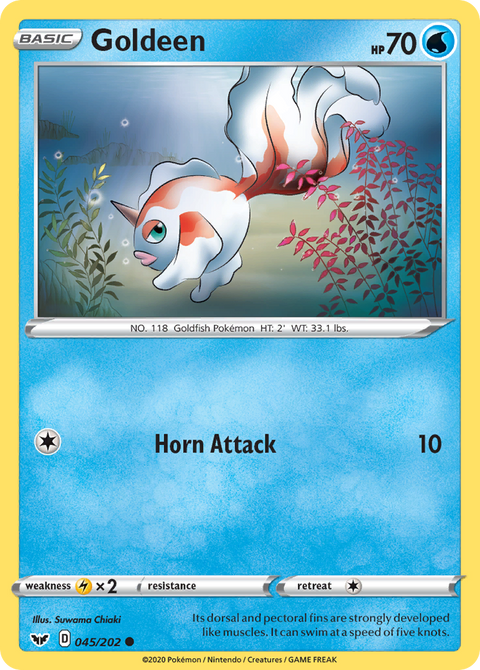 Goldeen 45 Sword & Shield Pokémon card