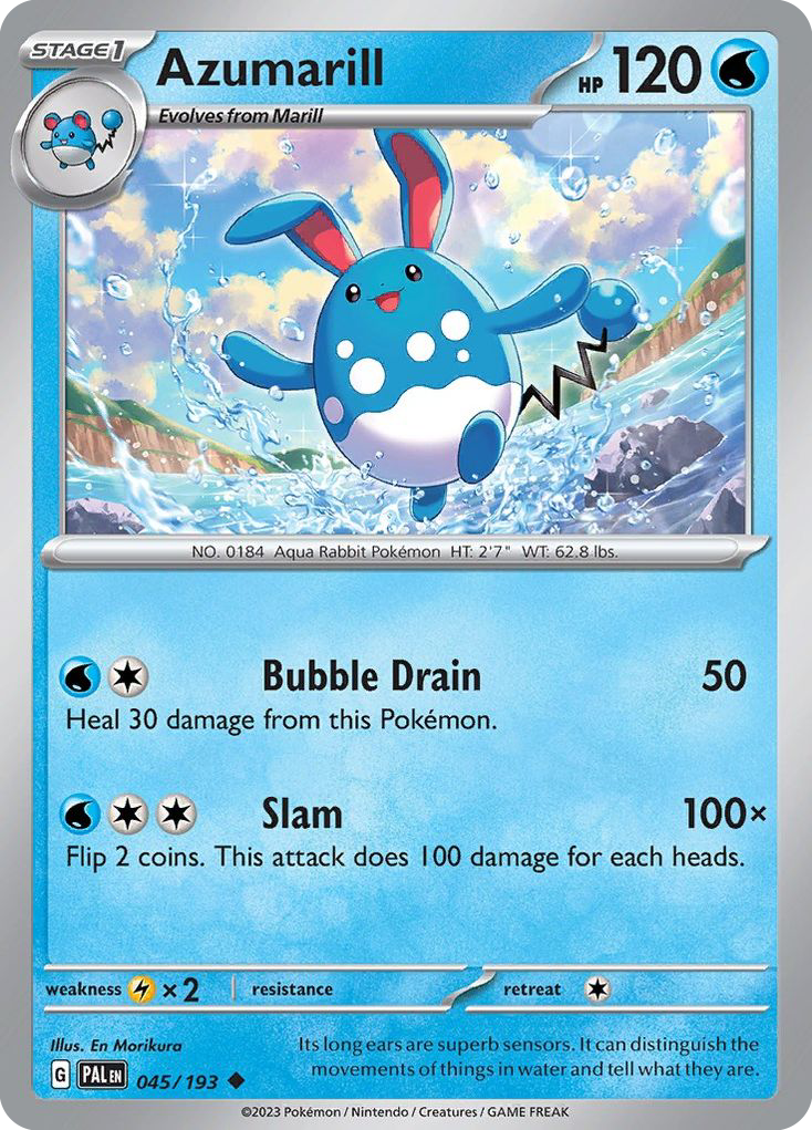 Azumarill 45 Paldea Evolved Pokémon card